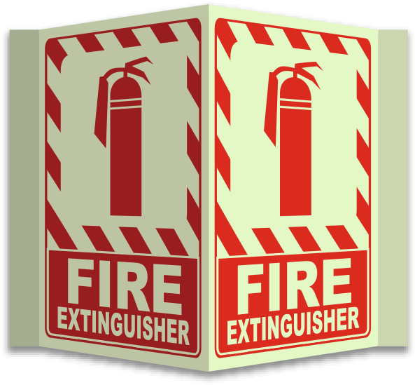3-way Fire Extinguisher Sign - 3 Way Fire Extinguisher Sign (600x554), Png Download