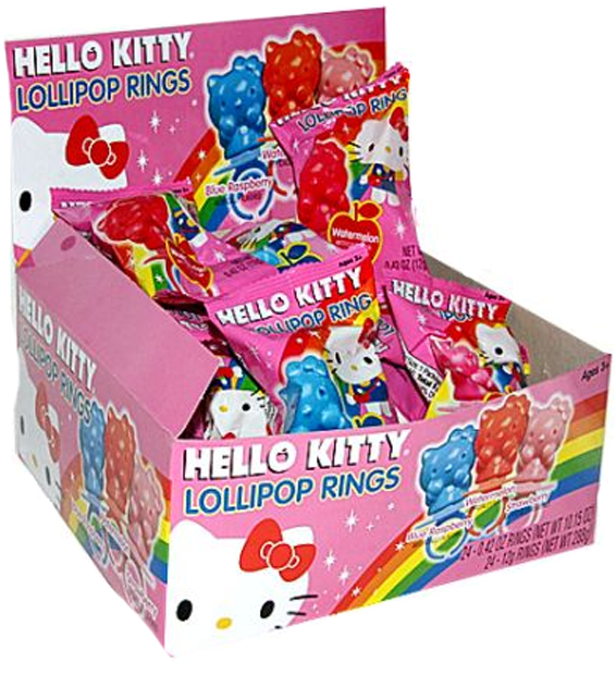 Hello Kitty Lollipop Rings - Hello Kitty Hygiene Transparent (648x648), Png Download