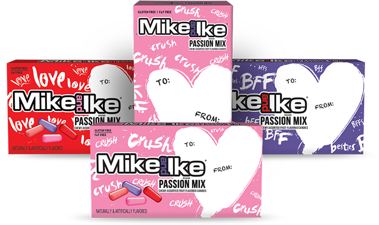 Passionmixproduct - Just Born Mike & Ike Passion Mix - 5 Oz Box (816x451), Png Download