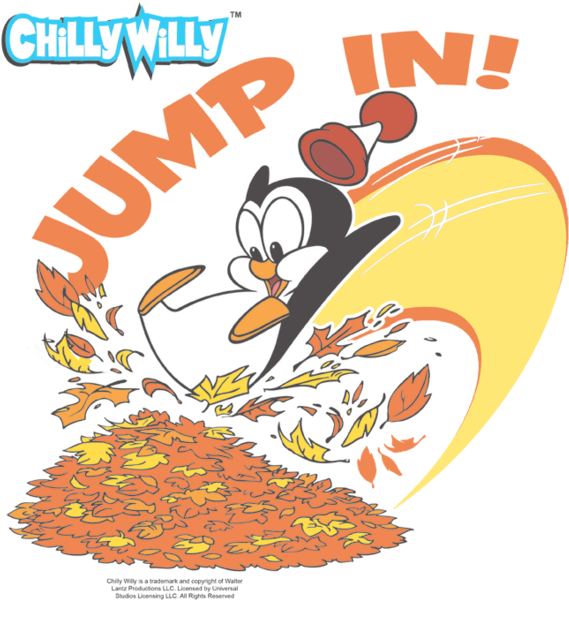 Kids T-shirt: Juvenile: Chilly Willy - Jump In, 3x3 (600x641), Png Download