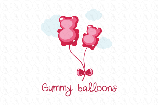 Gummy Bear And Balloons - Balloon Logo (598x400), Png Download