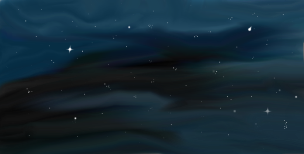 Night Sky By Nicole - Art (1000x507), Png Download