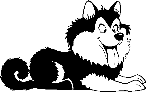 Heads Drawing Husky - Letra H Para Colorir (600x470), Png Download