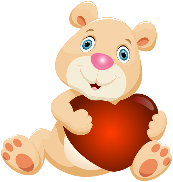Teddy Bear With Heart Png Clip Artu200b Gallery Yopriceville - Teddy Bear With Heart Png (568x600), Png Download