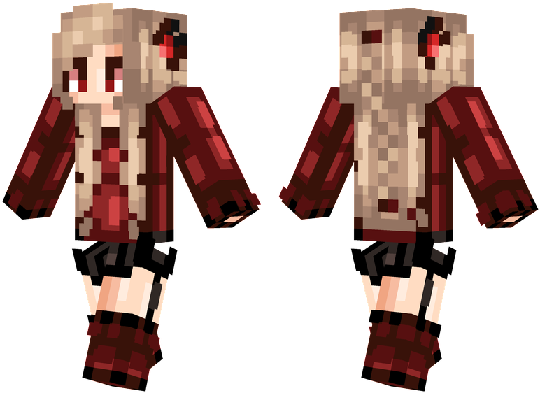 Gummy Bear - Sunset Minecraft Skin Girl (804x576), Png Download