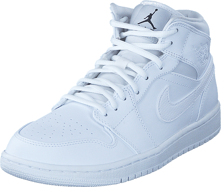 Nike Air Jordan 1 Mid Shoe White Black White 60033-11 - Supra Kengät (705x596), Png Download