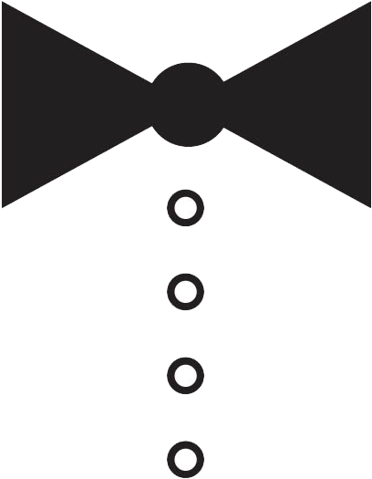 Black Bow Tie Art (431x542), Png Download