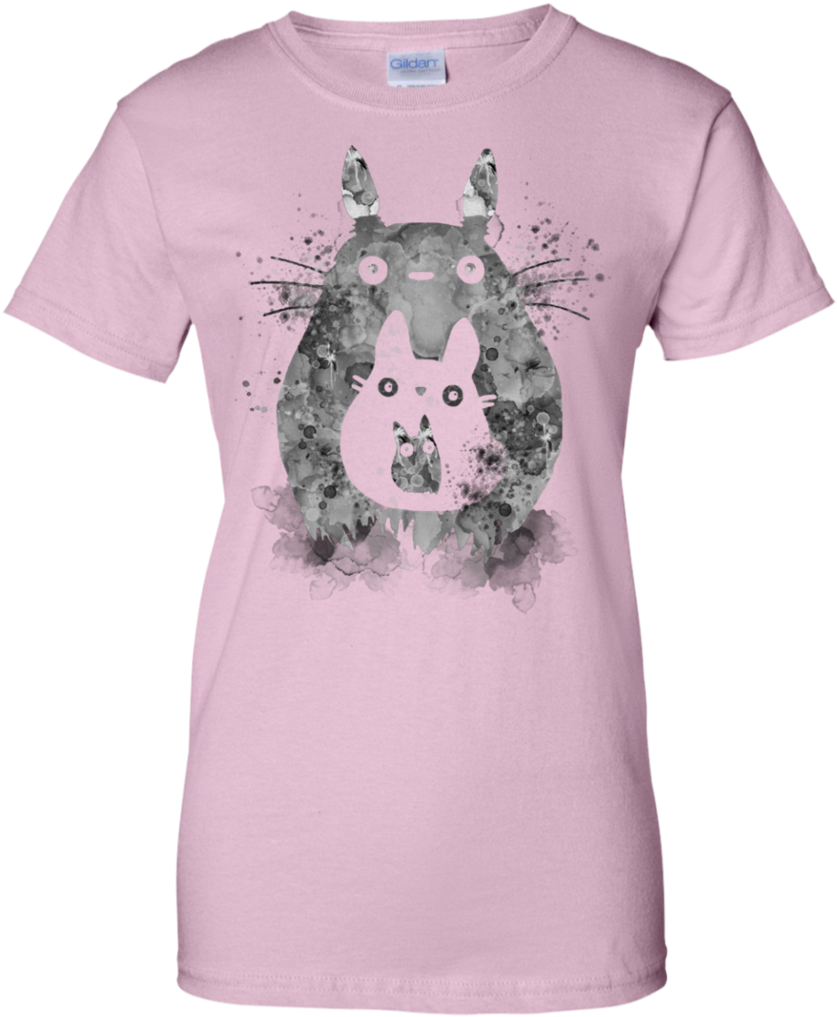 My Neighbour Watercolor And Splatter Totoro T Shirt - Bunkieshop Demon - Smiley Demon T Shirt & Hoodie (1024x1024), Png Download