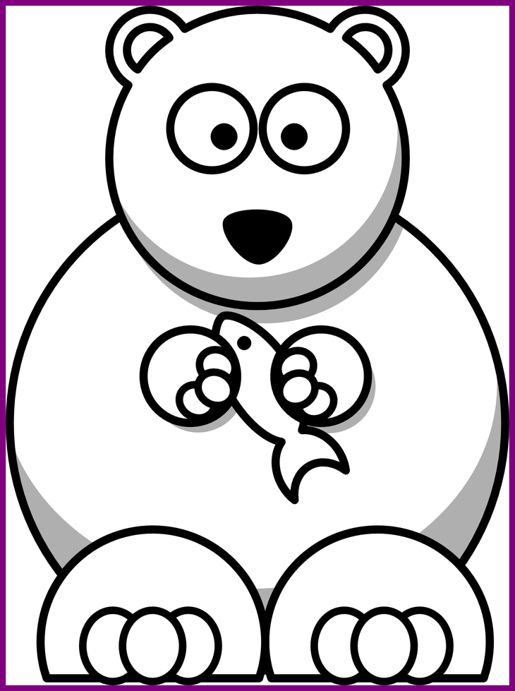 Collection Of Free Bear Drawing Cartoon Download On - Cute Easy Draw Polar Bear Drawings (730x979), Png Download