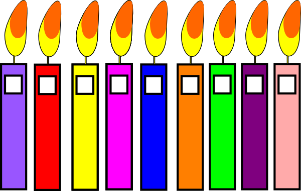 Candle Clipart Printable Birthday - Clip Art (600x380), Png Download