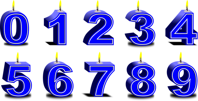 Numbers Candles Birthday Party Anniversary - Vela Numeros Png (664x340), Png Download