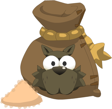 Little Black Bow Wow Hormone - Cartoon (500x500), Png Download