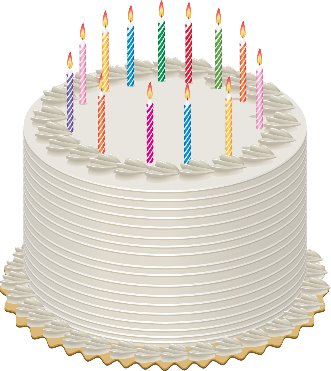 Birthday Cake With Candles Clipart - Birthday Cake Png (640x716), Png Download