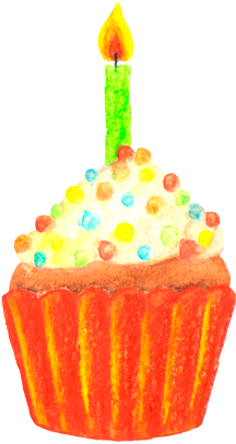 Birthday Artwork Messages Sticker-0 - Cupcake (408x408), Png Download