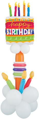 The Product Is Already In The Wishlist Browse Wishlist - 35" Shape Birthday Cake And Candles - Mylar Balloons (375x500), Png Download