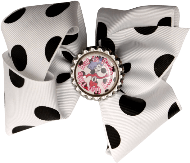 Black And White Polka Dot Seuss Bow - Coin Purse (650x650), Png Download