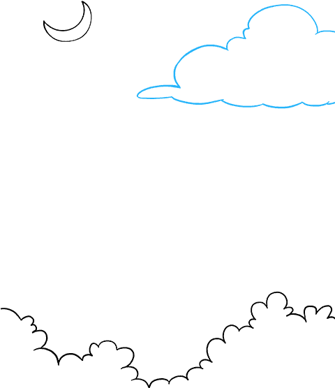 How To Draw Night Sky (680x678), Png Download