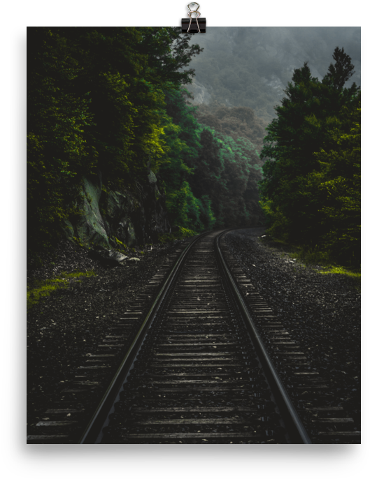Train Tracks Poster Prints - Track (1000x1000), Png Download