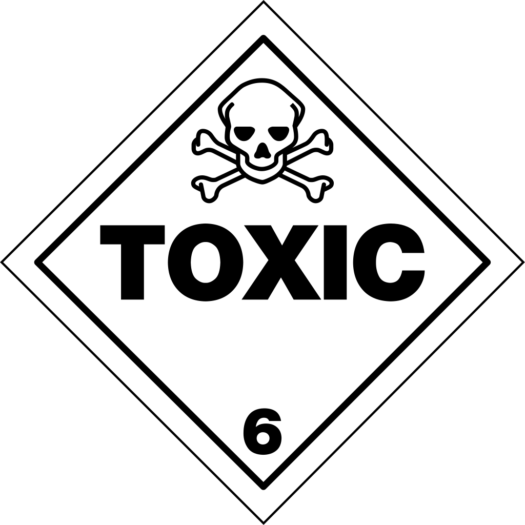 Hazmat Class 6 Toxic - Toxic Placard (1024x1024), Png Download