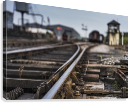 Close-up Of A Train Track - Close-up Of A Train Track; North Yorkshire, England (429x344), Png Download