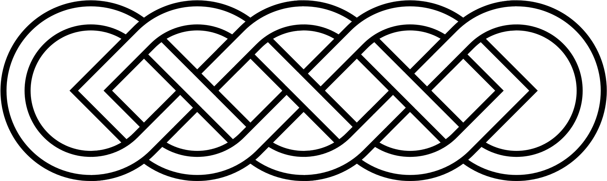 2000px Celtic Knot Basic Edit - Celtic Knot (2000x645), Png Download