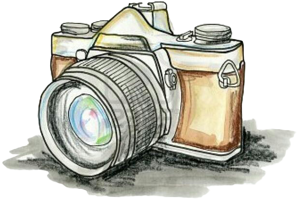 Drawing - Appareil Photo Image Dessin (736x537), Png Download