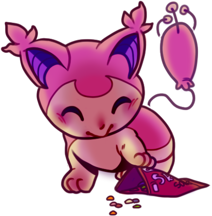Skitty And Skittles Quick Poke Trade With Memesukenaitou - Pokemon Skittles (500x530), Png Download