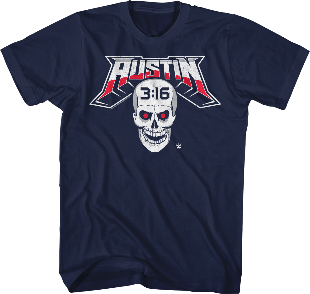 Stone Cold Steve Austin Skull T-shirt - Marvel Vs Capcom 3 Shirt (989x938), Png Download