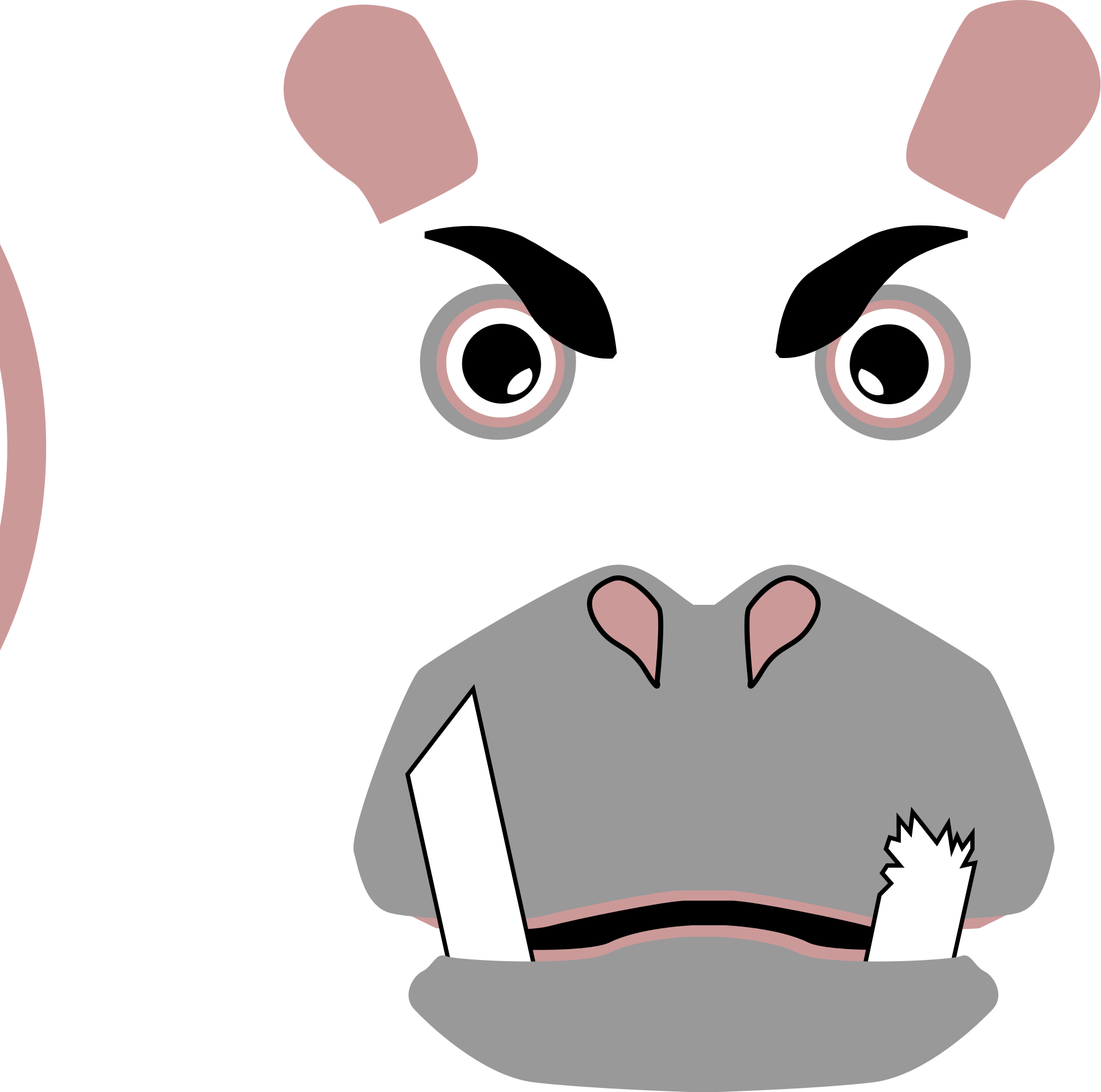Best Friends Forever Hippopotamus Friendship Computer - Angry Hippo Png (756x750), Png Download