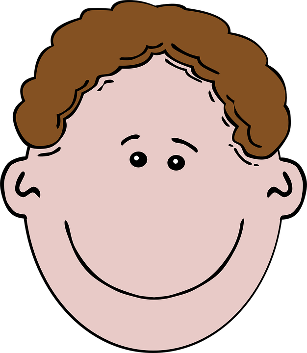 Men Clipart Brown Hair Pencil And In Color Men Clipart - Boy Face Clipart Black And White (626x720), Png Download