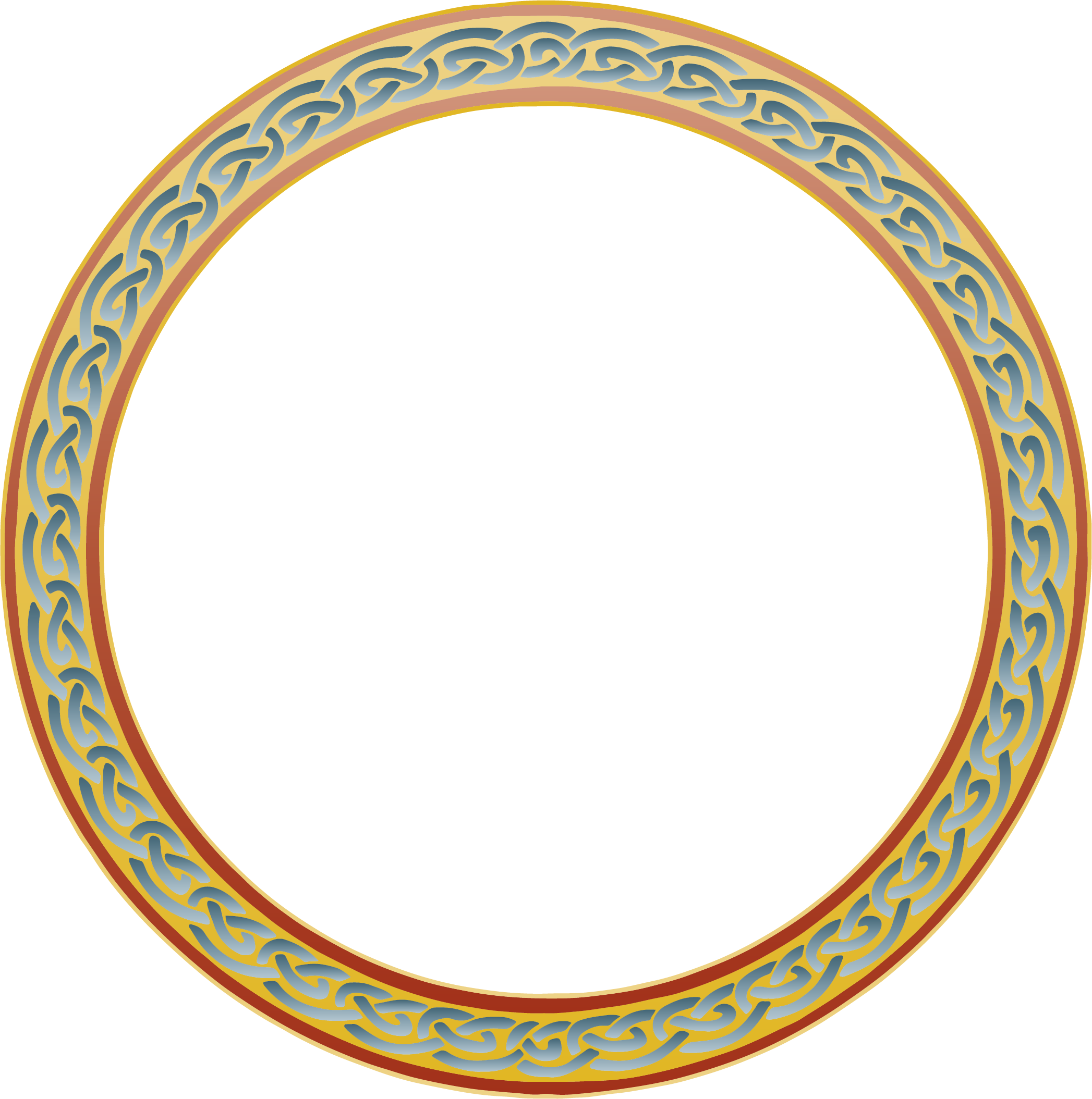 Border Ring Celtic Knot Work Frame 1093522 - Green Onyx And Connemara Marble Necklace, Gemstone (2094x2109), Png Download