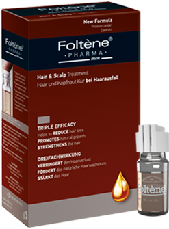 Ideal For Intense Hair Loss - Foltene Hair And Scalp Treatment Men (377x389), Png Download