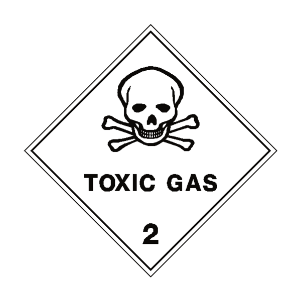 Toxic Gas 2 Label - Toxic Sign (600x600), Png Download