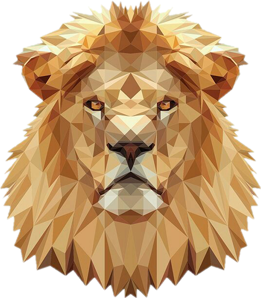 Geometric Lion Png Png Library - Geometric Lion 3d (536x612), Png Download