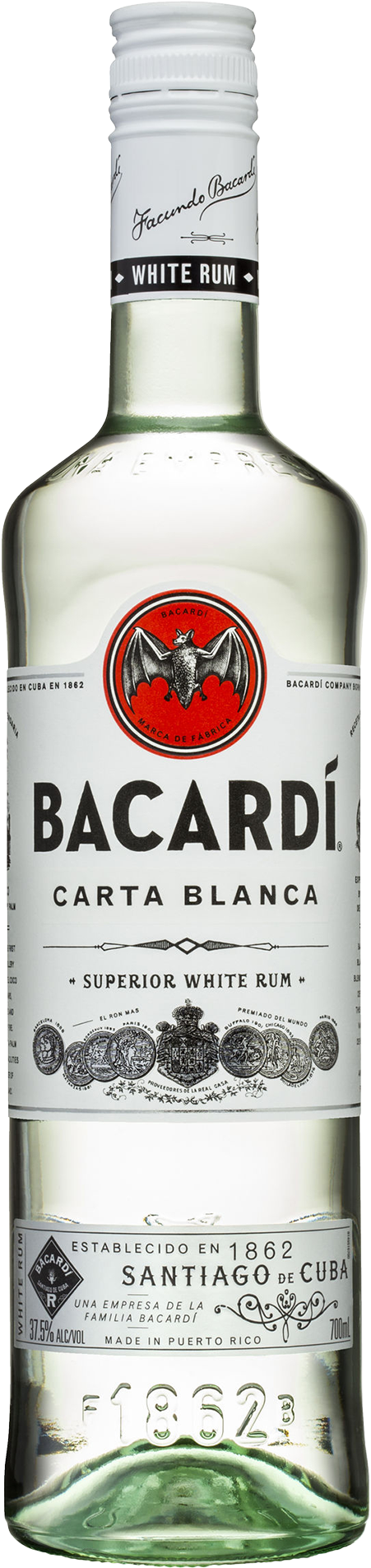 Bacardi Superior White Rum 700ml - Bacardi Carta Blanca Rum 70cl (1600x2000), Png Download