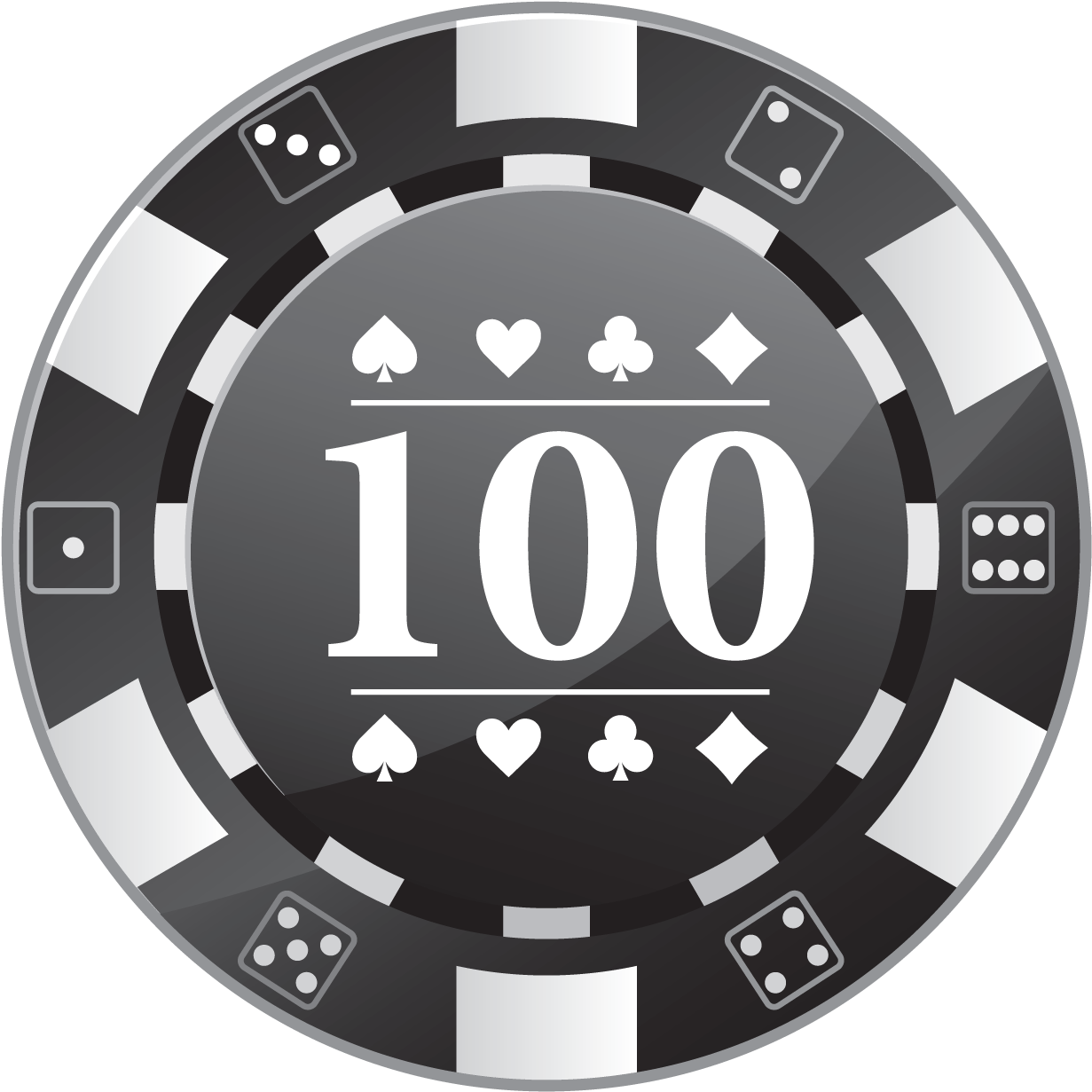 Black Chips Poker Png (1911x1400), Png Download