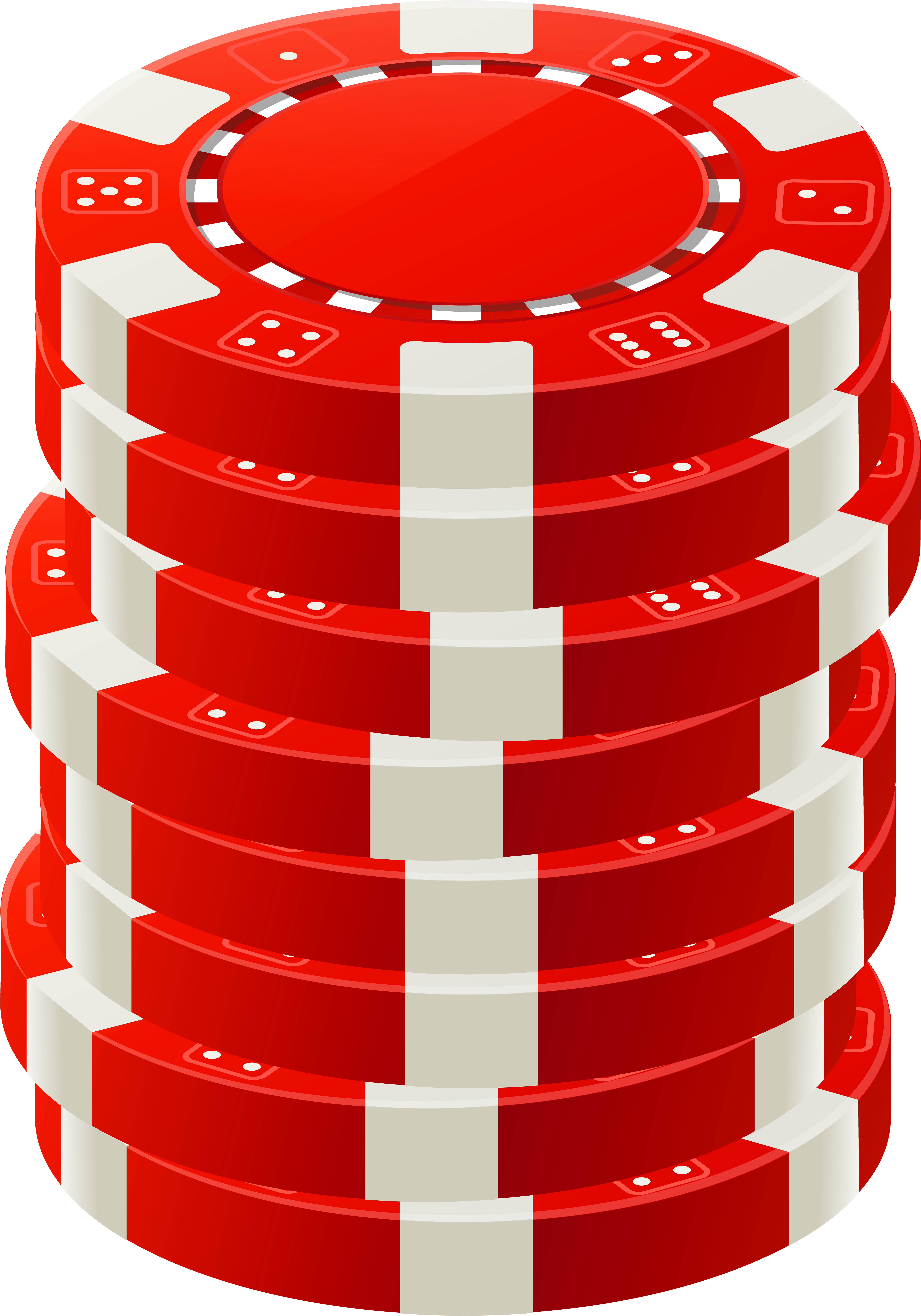 Red Poker Chips Png Clip Art - Gambling (5667x8000), Png Download