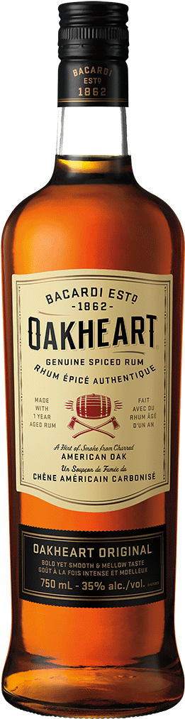Bacardi Oakheart Spiced Rum - Bacardi Oakheart Spiced Rum Spirit Drink Rum Spirit (260x1024), Png Download