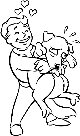 Manbestfriend - Mans Best Friend Drawing (592x620), Png Download