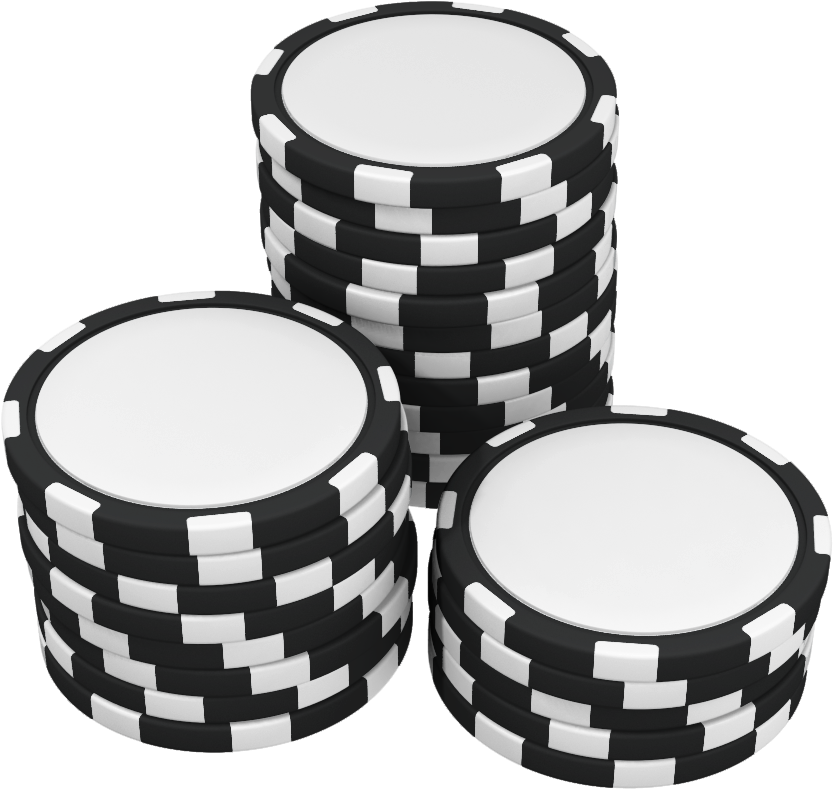 Black And White Poker Chips Clipart (1000x1000), Png Download