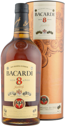 Bacardi 8 Years 750ml - Bacardi 8 Anos (500x500), Png Download