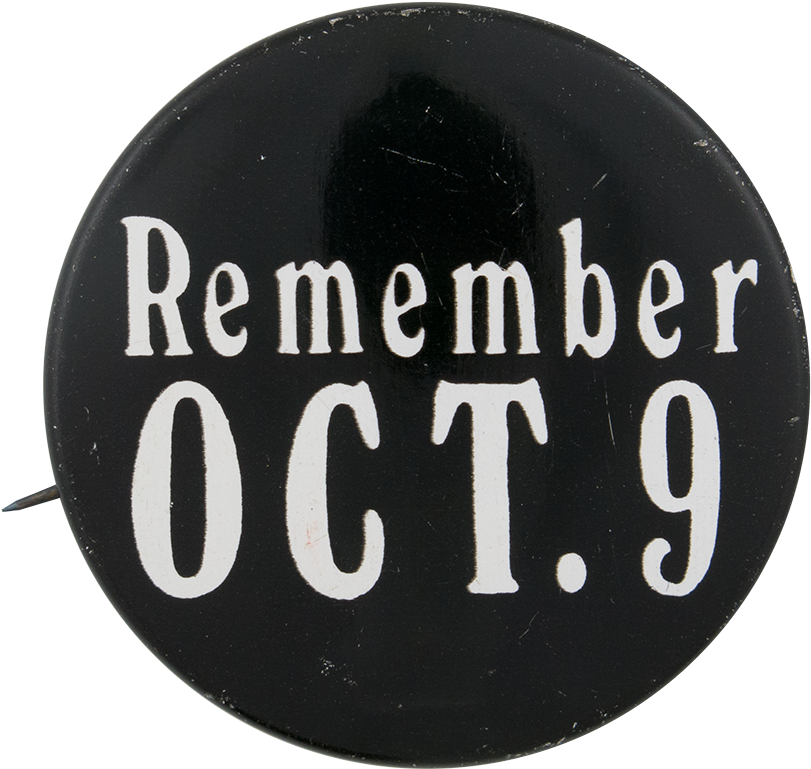 Richard Nixon Remember October - Anti War Pin Back Remember October 9 Nixon Lbj Vietnam (1000x887), Png Download