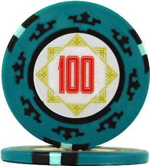 Carta Mundi 100 Poker Chips - Three Colour Crown Poker Chips - Teal 100 (roll Of (500x500), Png Download