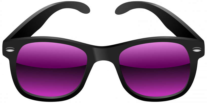 Black And Purple Sunglasses Png Clipart Image - Sunglasses Clipart (817x408), Png Download
