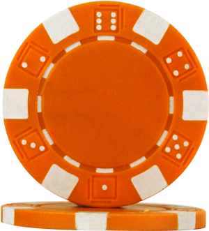 Poker Chips Dice Orange - Red Poker Chip (500x500), Png Download