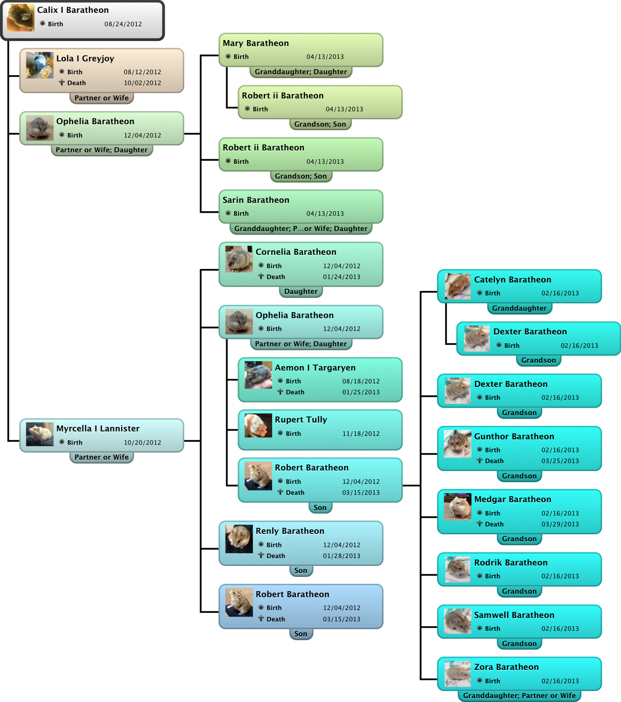 Calix I Baratheon Family Tree - Full Baratheon Family Tree (1255x1419), Png Download