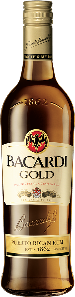 Bacardi Gold A Little Coke, Slice Of Lime-summertime - Bacardi Rum Gold (300x1020), Png Download