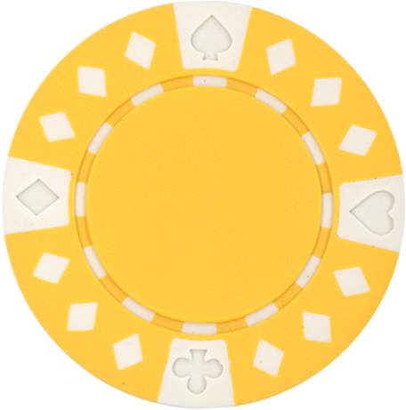 Clay Composite Diamond Suited Poker Chips 50 - Circle (464x461), Png Download