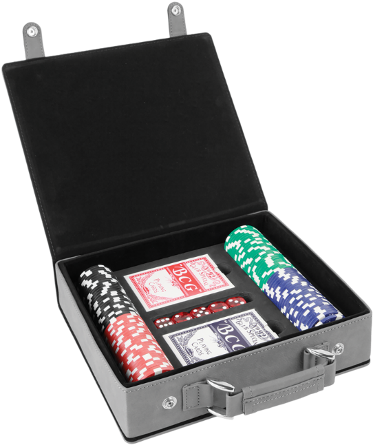Personalized Black & Gold 100 Chip Poker Set (675x675), Png Download