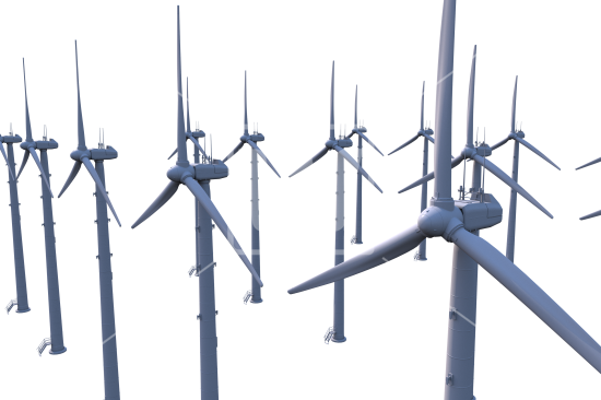 Png Wind Turbines - Wind Turbines Png (550x366), Png Download